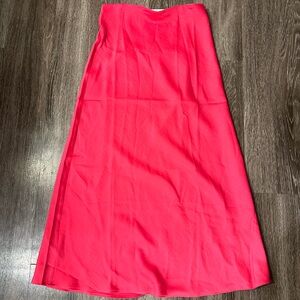 Satin midi skirt